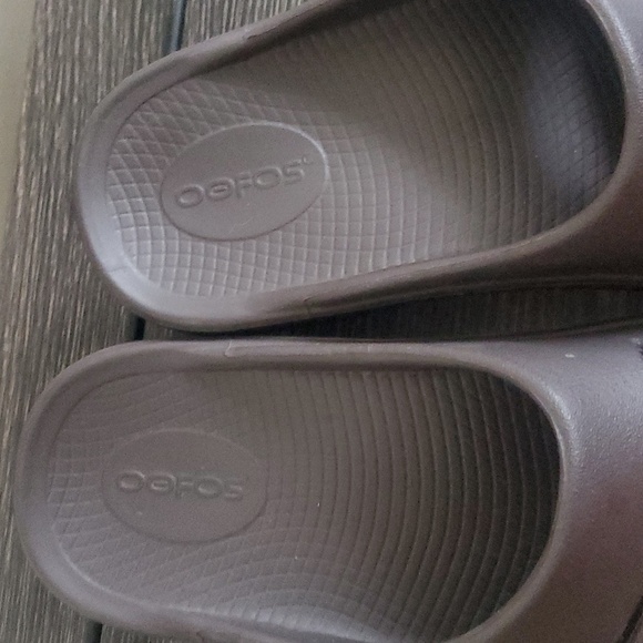 OOFOS Ooah Slip On Slide Sandal Brown Recovery Foam Shoe Unisex M5 W7 - Picture 4 of 6